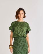BLUSA C/ ELÁSTICO TRANSPARÊNCIA ARBORETO