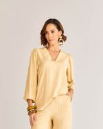 BLUSA MANGA LONGA BORDADO AURA