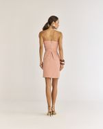 VESTIDO CURTO TOMARA QUE CAIA C/ PEPLUM