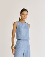 REGATA CROPPED BORDADO CAPRICA