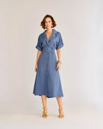 VESTIDO C/ TRANSPASSE ALFAIATARIA TEXTURA