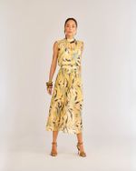 VESTIDO MIDI PLISSADO SOLEI