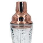 Coqueteleira Vidro e Aço Inox Cobre 450 ml Dynasty