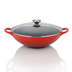 Wok com Tampa Signature Vermelha 32 cm Le Creuset