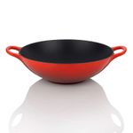 Wok com Tampa Signature Vermelha 32 cm Le Creuset