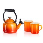 Set Chaleira Demi 2 Canecas Seattle 400 ml Laranja Le Creuset