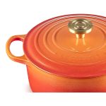 Panela Redonda 26 cm Signature Pegador Dourado Flamme Dorée Le Creuset