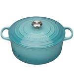 Panela Redonda 20 cm Signature Azul Caribe Le Creuset