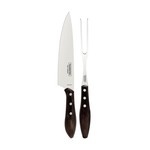 Kit Churrasco Inox 2 Peças Castanho Polywood Tramontina