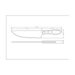 Faca de Carne Inox 8'' Polywood Tramontina