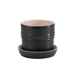 Vaso para Ervas com Bandeja 14 cm Matte Black Le Creuset