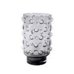 Vaso de Vidro Fumê 17x31,5 cm Adely Crystal