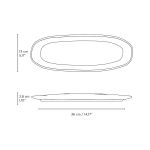 Travessa Oval Rasa G Orgânico New White 36x13 cm Porto Brasil