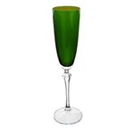 Taça Unitária Champanhe Verde Elizabeth Cristal 200 ml Bohemia