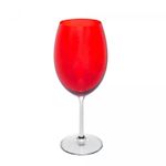 Taça Unitária Cristal Vinho 580 ml Banquet Vermelho Bohemia