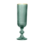 Taça Unitária Champanhe Cameratta Vidro 160 ml Verde/Dourada L'Hermitage