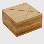 Saleiro Quadrado em Bambu com Tampa 9 cm Lyor