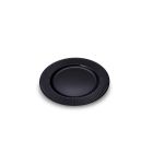 Sousplat Preto Faixas 33 cm