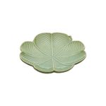 Prato Raso Cerâmica Banana Leaf Verde 27,5x26,5x5 cm Lyor