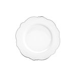 Prato Raso Porcelana Maldivas Fio Prateado Wolff