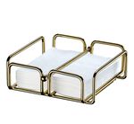 Porta Guardanapos Grande com Peso Dourado Future