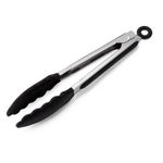 Pinça de Silicone Cabo Aço Inox Charmy Preto 27 cm Lyor