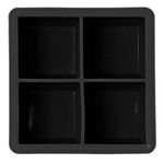 Forma 4 Gelos Quadrados Silicone 11,5 cm Preta Dynasty