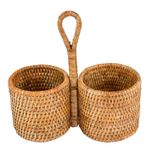 Porta Galheteiro Rattan Paya 22x10 cm Natural Home