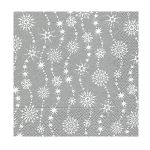 Pacote 20 Guardanapos Papel Xmas Chrystak Wave Silver Paper Design 