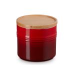 Pote com Tampa de Madeira 1,1 L Vermelho Le Creuset