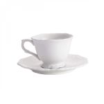 Jogo 6 Xícaras Café com Pires Alto Relevo 100 ml Wolff