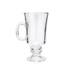 Jogo 6 Taças Vidro Para Cappuccino com Pé 250 ml Lyor
