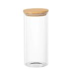 Porta Mantimento Redondo Borossilicato Tampa Bambu 1,4 L 