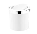 Lixeira Branco e Inox com Tampa Basculante Future