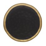 Jogo 6 Pratos Sobremesa Preto Dourado Dubai 21cm Wolff