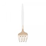 Jogo 6 Garfos Aço Inox Ópera Champanhe/Branco 22 cm Lyor
