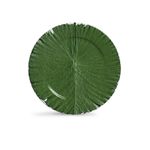 Jogo 6 Pratos Rasos Reto Leaves Scalla Cerâmica