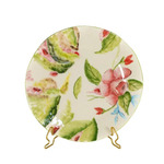 Jogo 6 Pratos de Sobremesa Amassado Floral Aquarela Zanatta