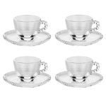 Jogo 4 Xícaras de Café 80 ml Cristal Pearl Wolff