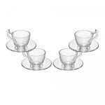 Jogo 4 Xícaras de Café 80 ml Birds Cristal Ecológico Wolff