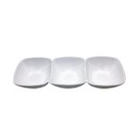 Petisqueira Blanc 3 Divisórias New Bone 32x11 cm L'hermitage