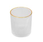 Copo Unitário 320 ml Baixos com Borda Dourada Deli Glass