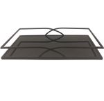 Bandeja Aço Inox Preta Retangular Espelhada 40x24 cm Adely