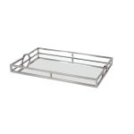 Bandeja Retangular em Inox e Espelhada 56 cm Fracalanza