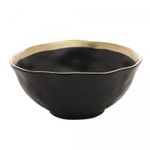 Bowl Porcelana Preto e Dourado Dubai Wolff