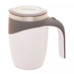 Caneca 440 ml Mixer de Aço Inox com Tampa Branca Lyor