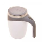 Caneca 440 ml Mixer de Aço Inox com Tampa Branca Lyor