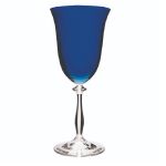 Jogo 6 Taças Água Cristal Ângela Azul 350 ml Bohemia