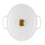 Panela Redonda 26 cm Signature Pegador Dourado Branco Le Creuset