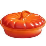 Travessa com Tampa Abóbora 23 cm Laranja Le Creuset